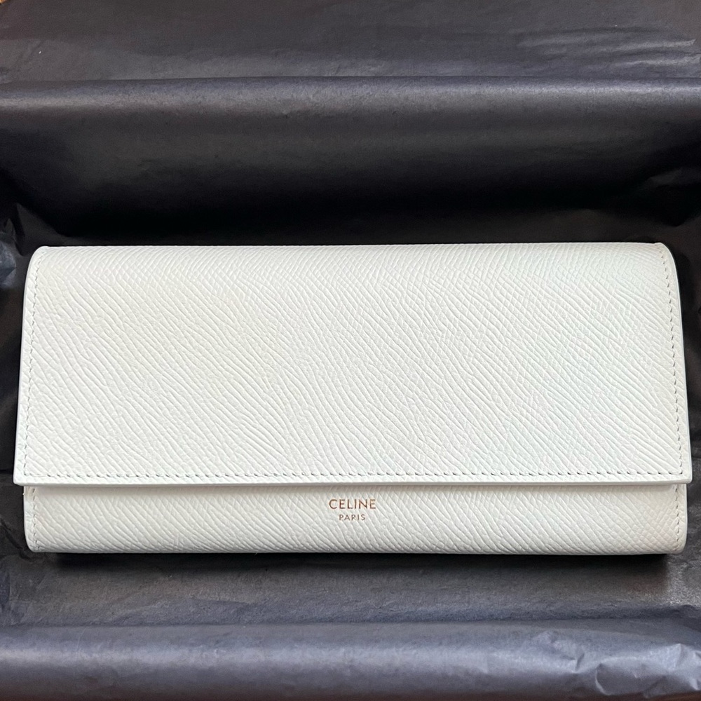 ❗️SOLD❗️CELINE Large Flap Wallet In Grained Calfskin